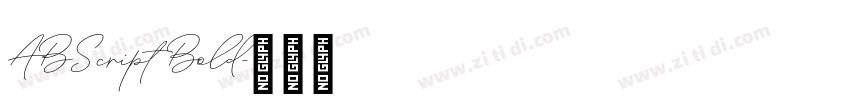ABScript Bold字体转换
